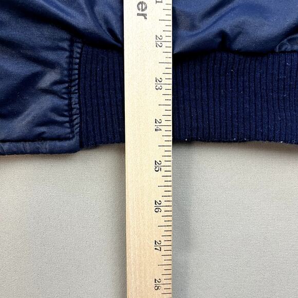 Vintage Airbus Bomber Jacket Adult Small Navy Blue Aerospace Aircraft Space 80s - Picture 10 of 10